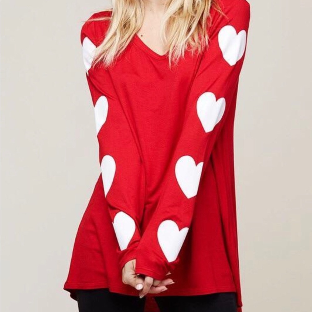 Heart sleeve top